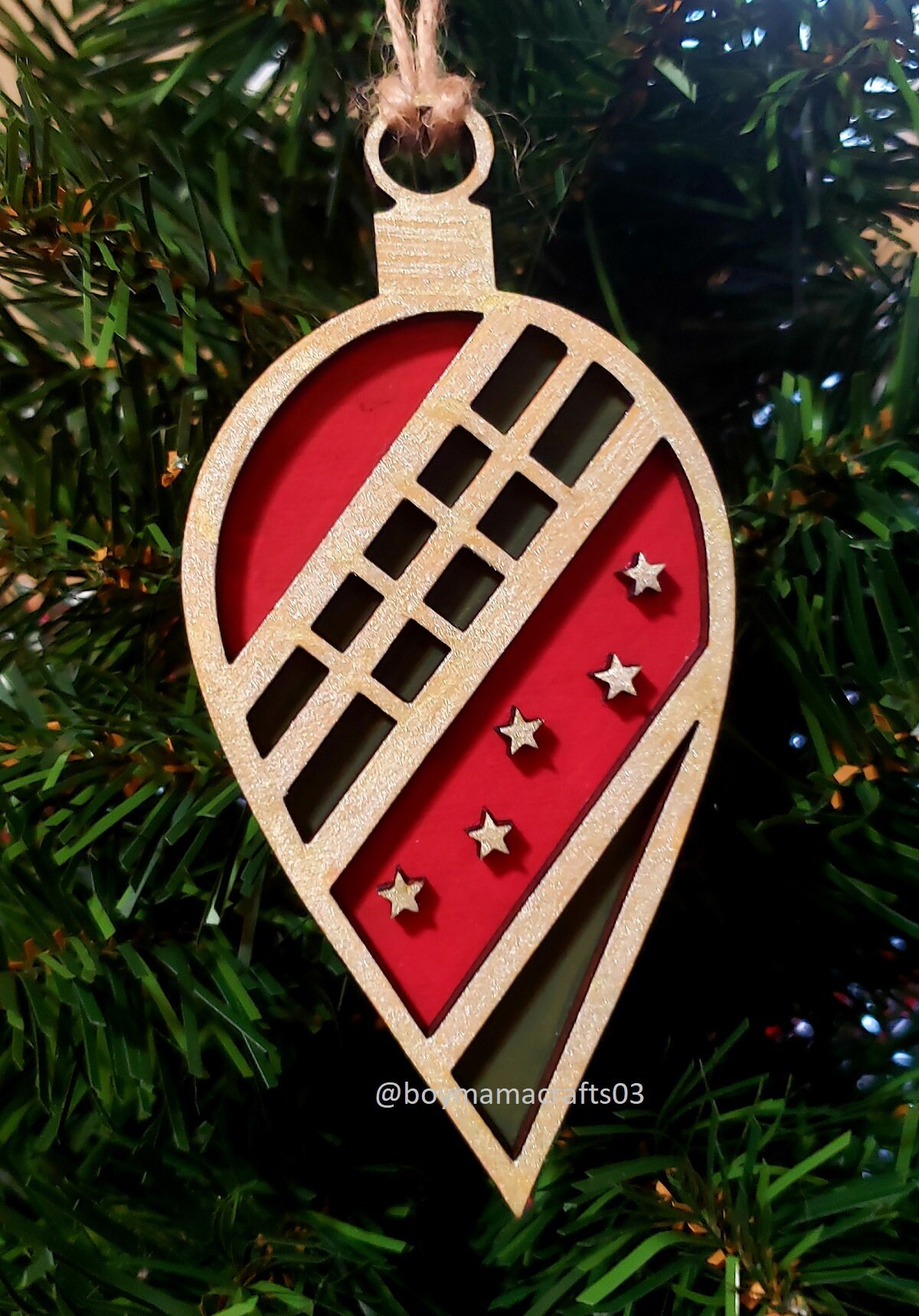 Geometric Christmas Ornaments SVG File, Laser Cut File