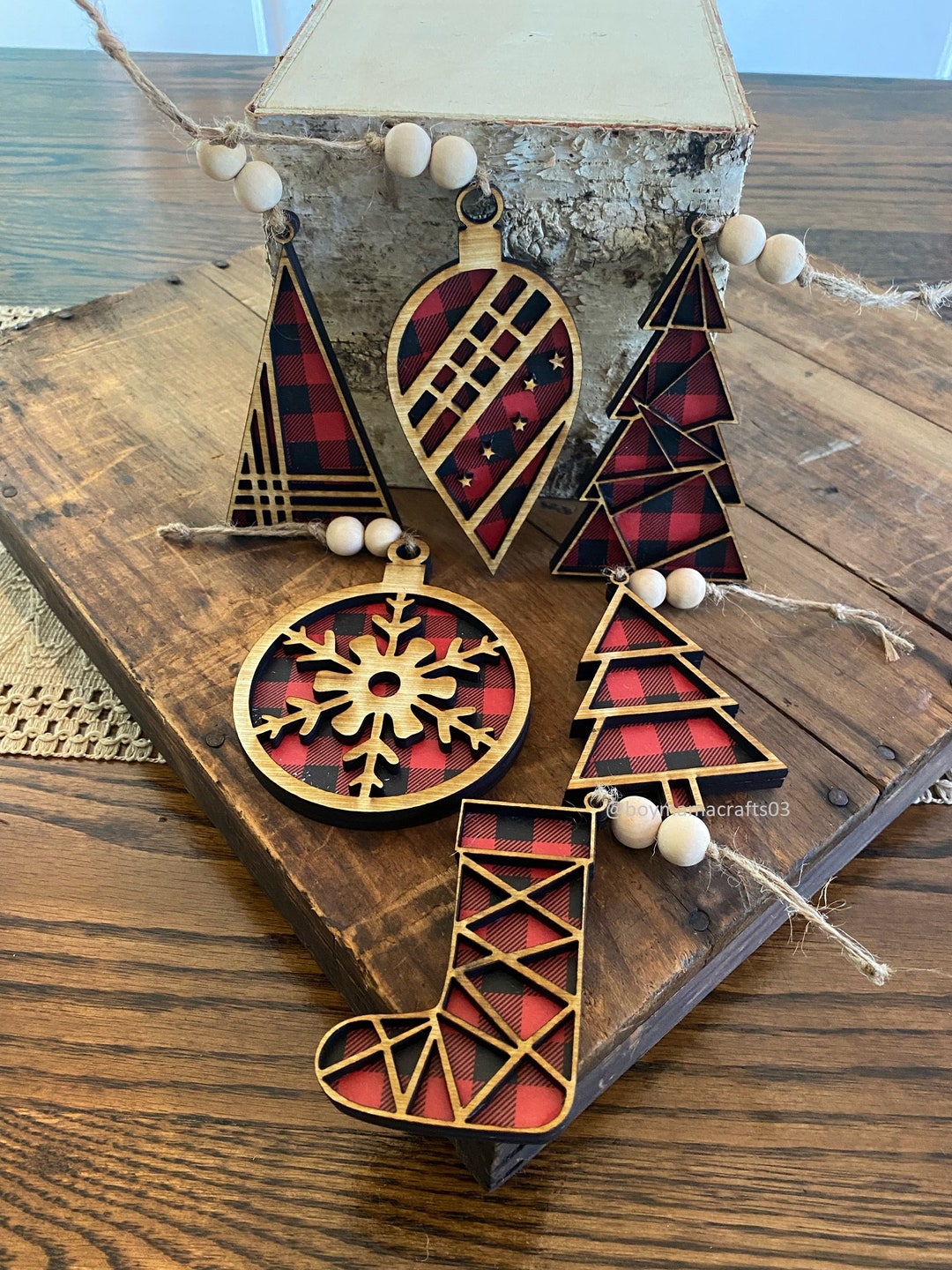 Geometric Christmas Ornaments 