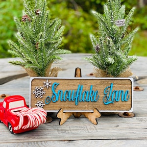 Weihnachten Straßenschilder SVG, 3 Straßenschilder, Laser Cut Datei, Glowforge