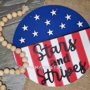 America Sign Bundle SVG File, Glowforge, Ready to Cut, Laser Cut Files, Stars & Stripes, America the Beautiful, Door Hanger Bundle, Brave