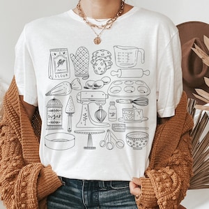 Baking Supplies Tee, Shirt for Bakers, Bakery Tshirt Cute Favorite Things Top