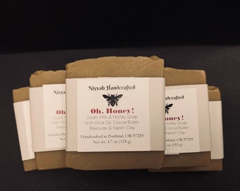 Oh, Honey! Goats milk soap, handmade vegetarian soap, natural soap