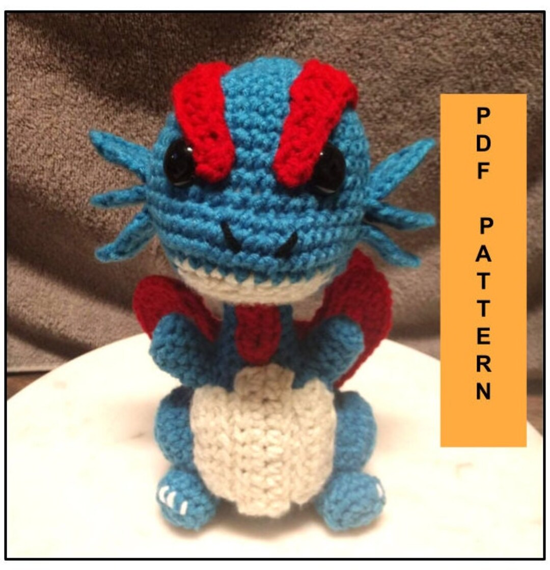 Salamence Dragon Amigurumi Crochet Pattern Etsy