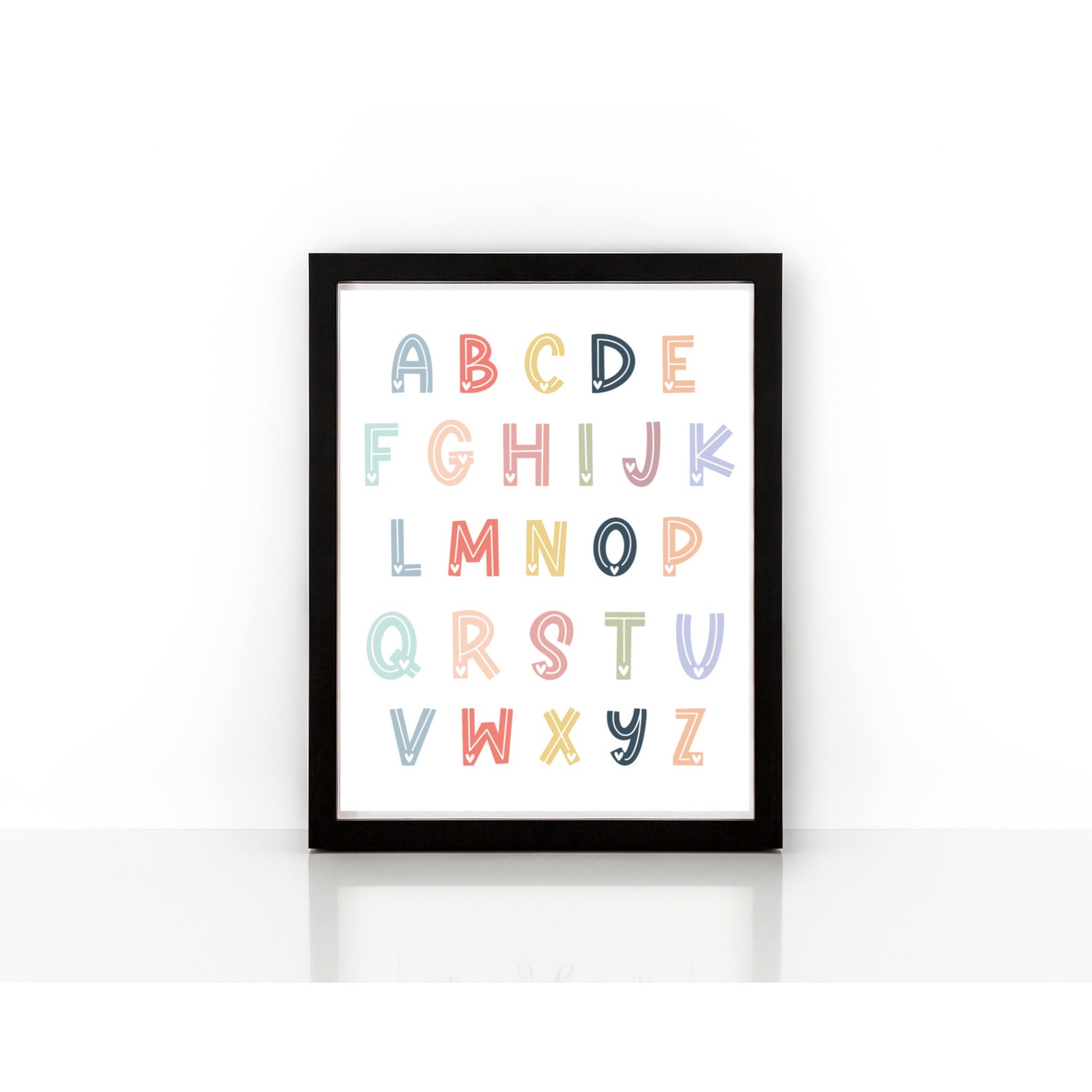 Alphabet Digital Wall Art Alphabet Wall Art ABCS Nursery - Etsy