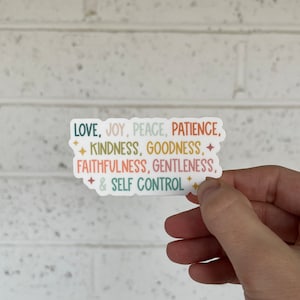 Faith Sticker l Christian sticker l Fruit of the spirit | fruits of the spirit sticker | Waterproof sticker | Bible verse sticker
