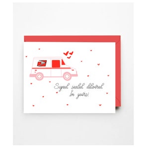 Valentine’s Day greeting card | Happy Valentine’s Day | Valentine’s Day card  | Signed, sealed, delivered, I’m yours