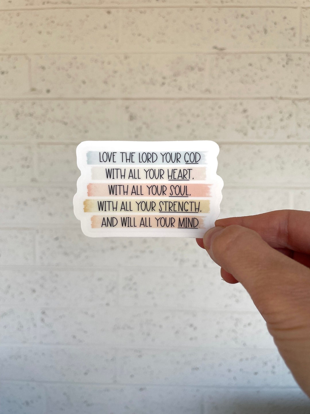 Faith Sticker L Christian Sticker L Love the Lord | Waterproof Sticker ...