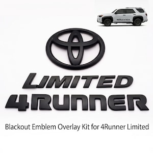4Runner 6th Gen Blackout Emblem Overlay TRD LIMITED SPORT Road Limited Accessories, 2025 2026