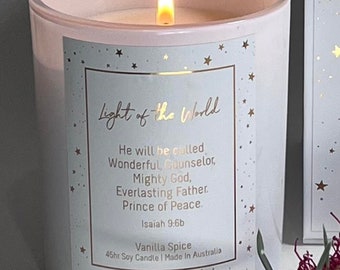 Vanilla Spice Christmas Candle - White