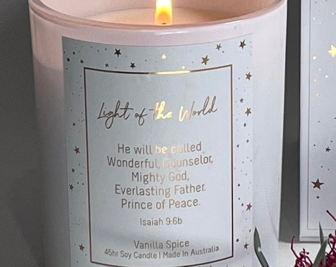 Vanilla Spice Christmas Candle - White