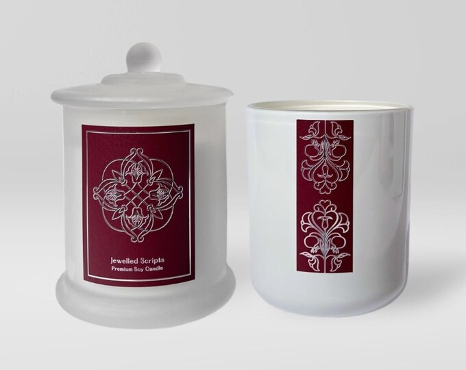 JEWELLED SCRIPTS - triple scented soy candle gift box set