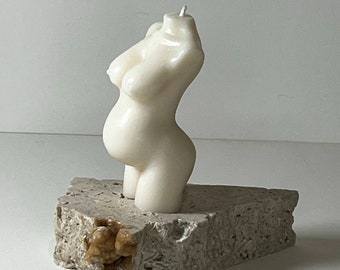 Pregnant Mama Sculptural Candle