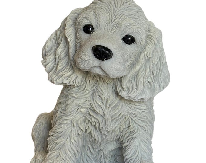 Cocker Spaniel Puppy Dog Sculptural candle with optional personalised tag