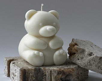 Teddy Bear Shaped candle || Moulded || Sculptured || Pillar