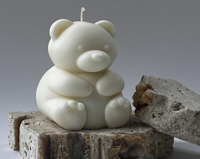 Teddy Bear Shaped candle || Moulded || Sculptured || Pillar