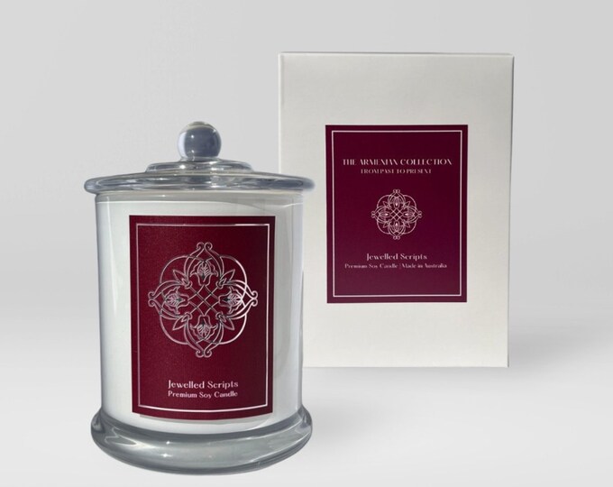 JEWELLED SCRIPTS - triple scented soy candle
