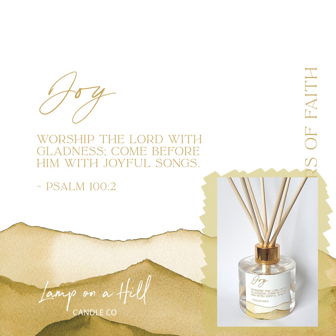 Verse Reed JOY | Bible Verse | Reed Diffuser | Christian Gift - Tropical Gardenia ...