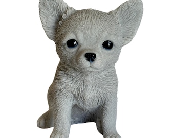 Chihuahua Puppy Dog Sculptural candle with optional personalised tag