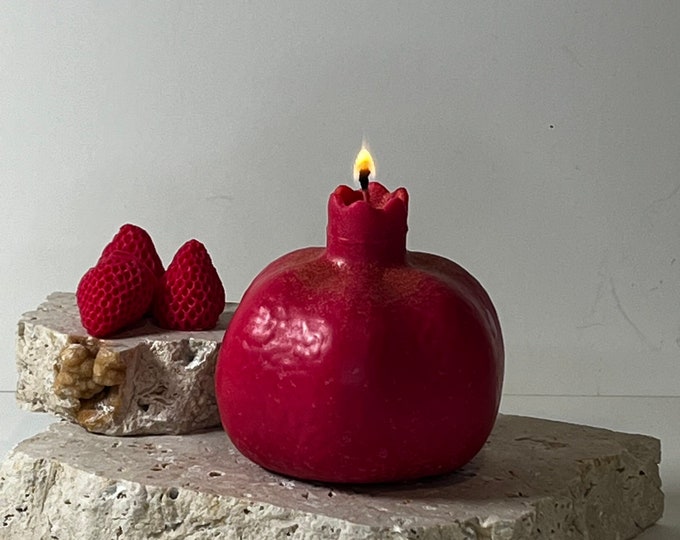 Pomegranate Sculptural Candle