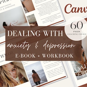 Lead Magnet Ebook | Dealing With Anxiety & Depression Brandable eCourse | Life Coaching Tools | Lead Magnet Workbook | Life Coach Workbook