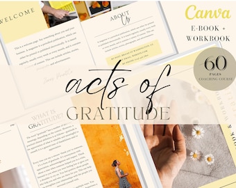 Lead Magnet Ebook | Acts Of Gratitude Brandable eCourse | Life Coaching Tools | Lead Magnet Workbook | Life Coach Workbook | Done For You