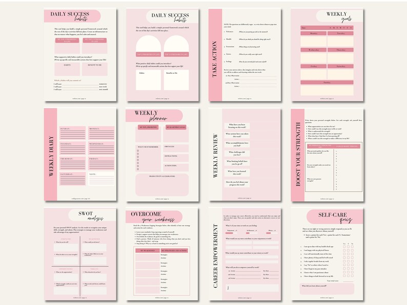 Lead Magnet Ebook Self Love Journey Brandable eCourse Editable Canva ...