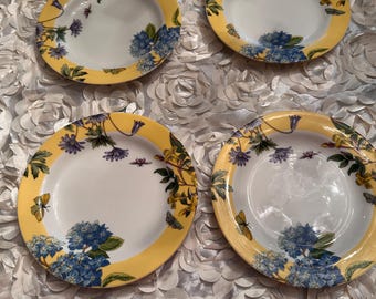 Juego nuevo de 4 platos de ensalada Botanical Garden Terrace