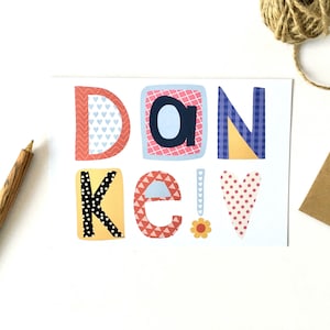 POSTKARTE Danke • Kunterbunte Danke-Postkarte • Design-Karte A6
