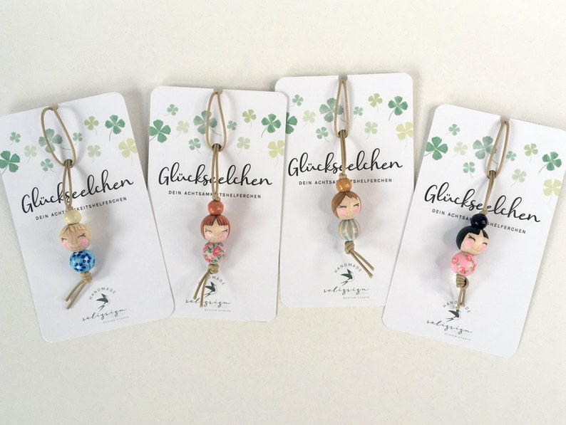 GLÜCKSEELCHEN mindfulness helper companion & lucky charm special gift for school children, teenagers and adults image 4