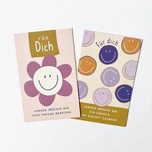 FÜR DICH KÄRTCHEN • 2 Motive á 3 Stück • heimlich Freude verbreiten • Überraschung im Alltag • Minigrußkarten • Lichtbringer
