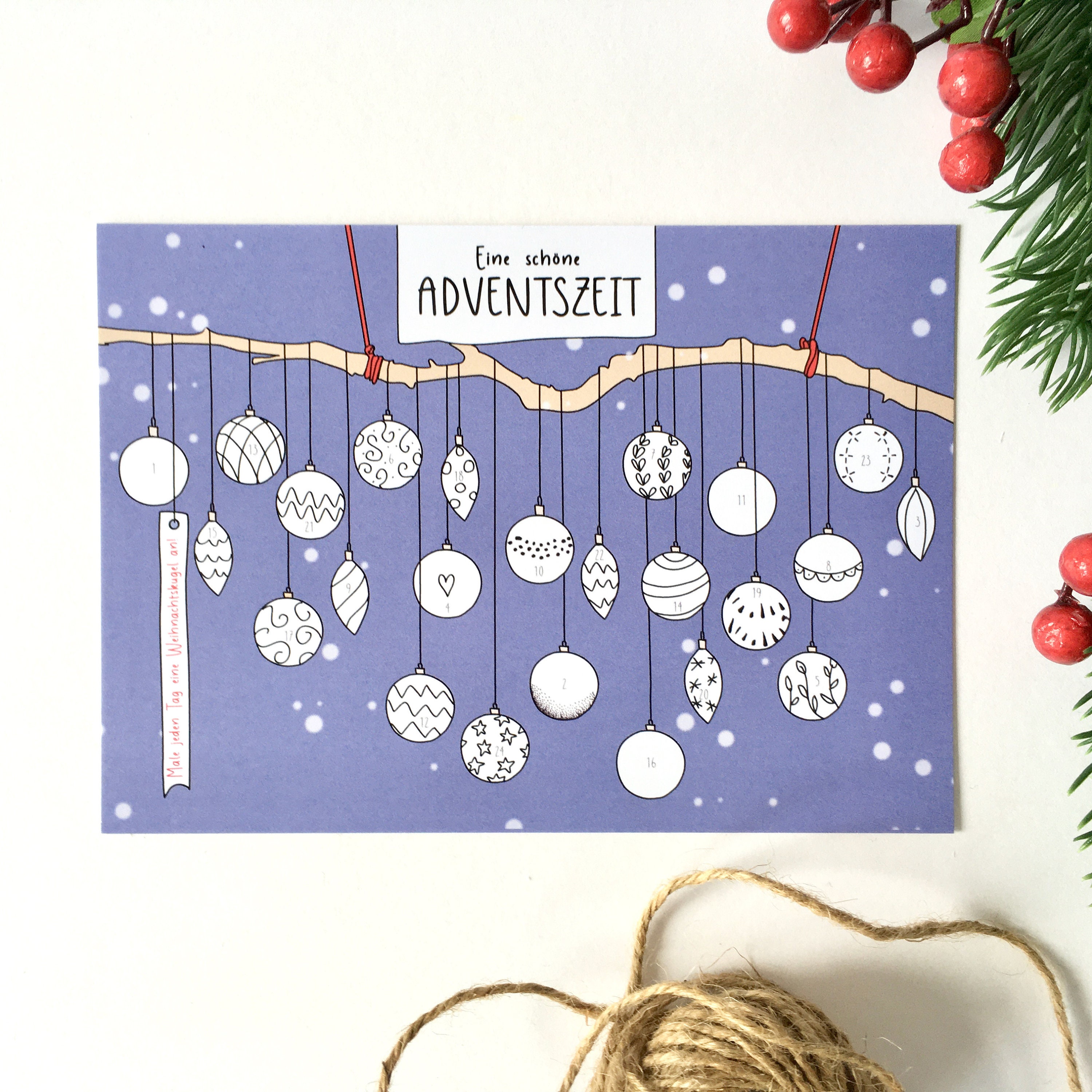 Postkarte Adventskalender Weihnachtskalender Postka Produktbild-Vorschau 7