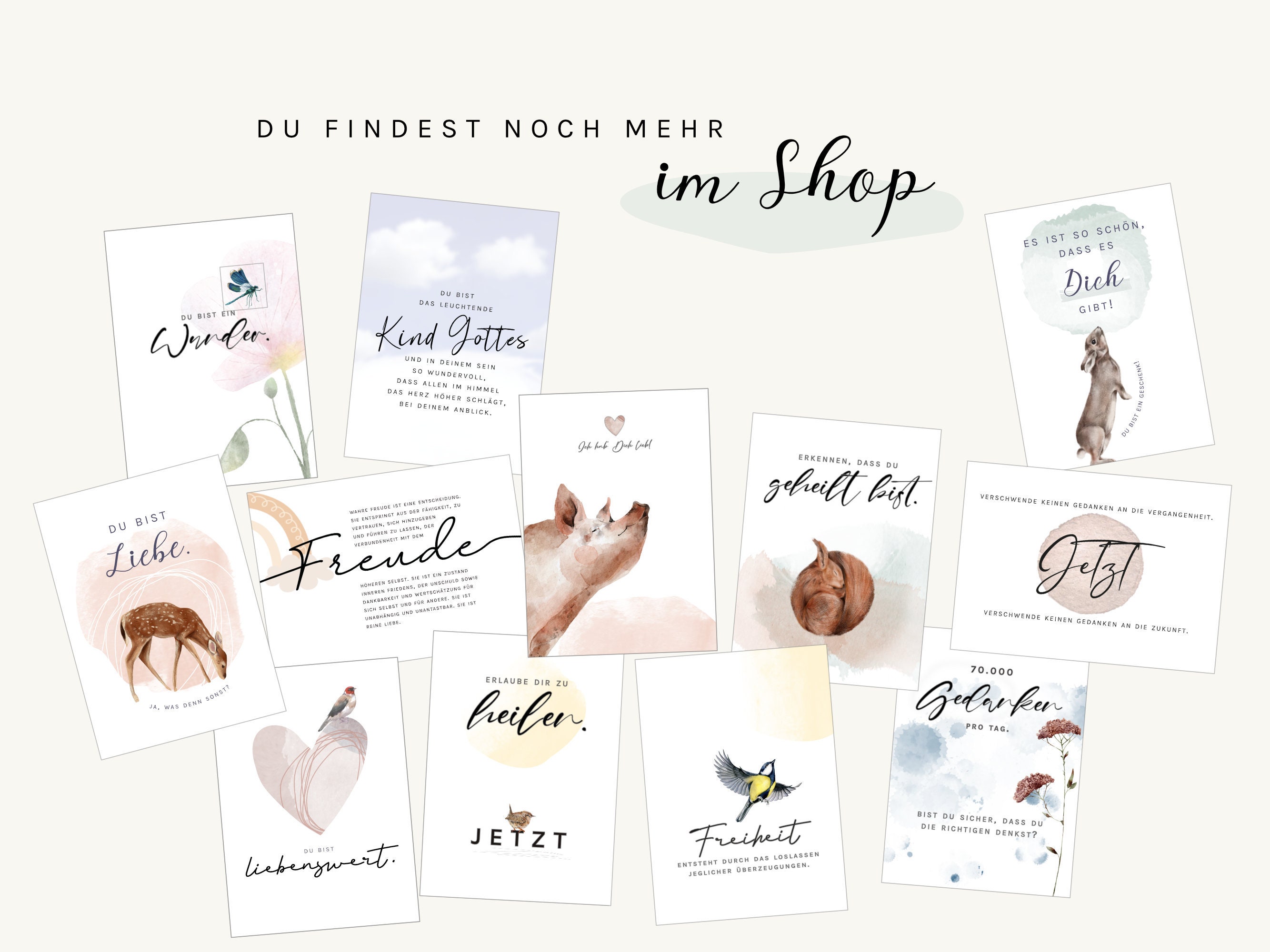 POSTKARTENSET 3er Mix Sprüche der Wertschätzung & Liebe Postkarten zum