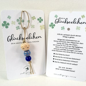GLÜCKSEELCHEN mindfulness helper companion & lucky charm special gift for school children, teenagers and adults Junge