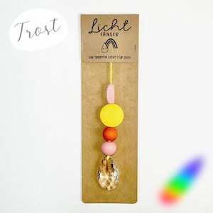 LICHTFÄNGER Lichtmoment • Trostgeschenk • Geschenk Trauer und Verlust • Mutmacher • Glasprisma-Tropfen • suncatcher  • handgemacht