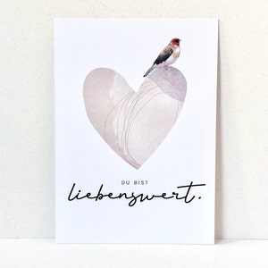 POSTKARTE liebenswert • Herzensbotschaft • Erinnere Dich • Spruch-Postkarte als Geschenk und Wertschätzung