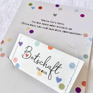Botschafts Los als Postkarte mit liebevoller Mutmach Botschaft • Glückskeks mal anders zum Verschenken oder Verschicken