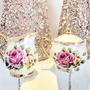 Ucagco Cream and Sugar Set, Vintage Cream and Sugar, Vintage China, Vintage Dishes, Vintage Decor, Vintage Kitchen, Gift, Napco, Lefton