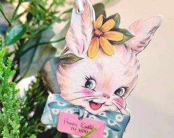 Retro  Easter Bunny Ornament, Vintage Easter Decor, Easter Decor, Vintage Decor, Vintage Kitchen, Gift, Vintage Easter, Bethany Lowe