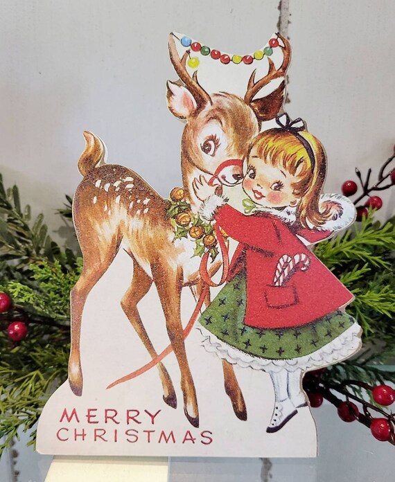 Vintage Christmas Decor Shelf Sitter Christmas Decoration Etsy