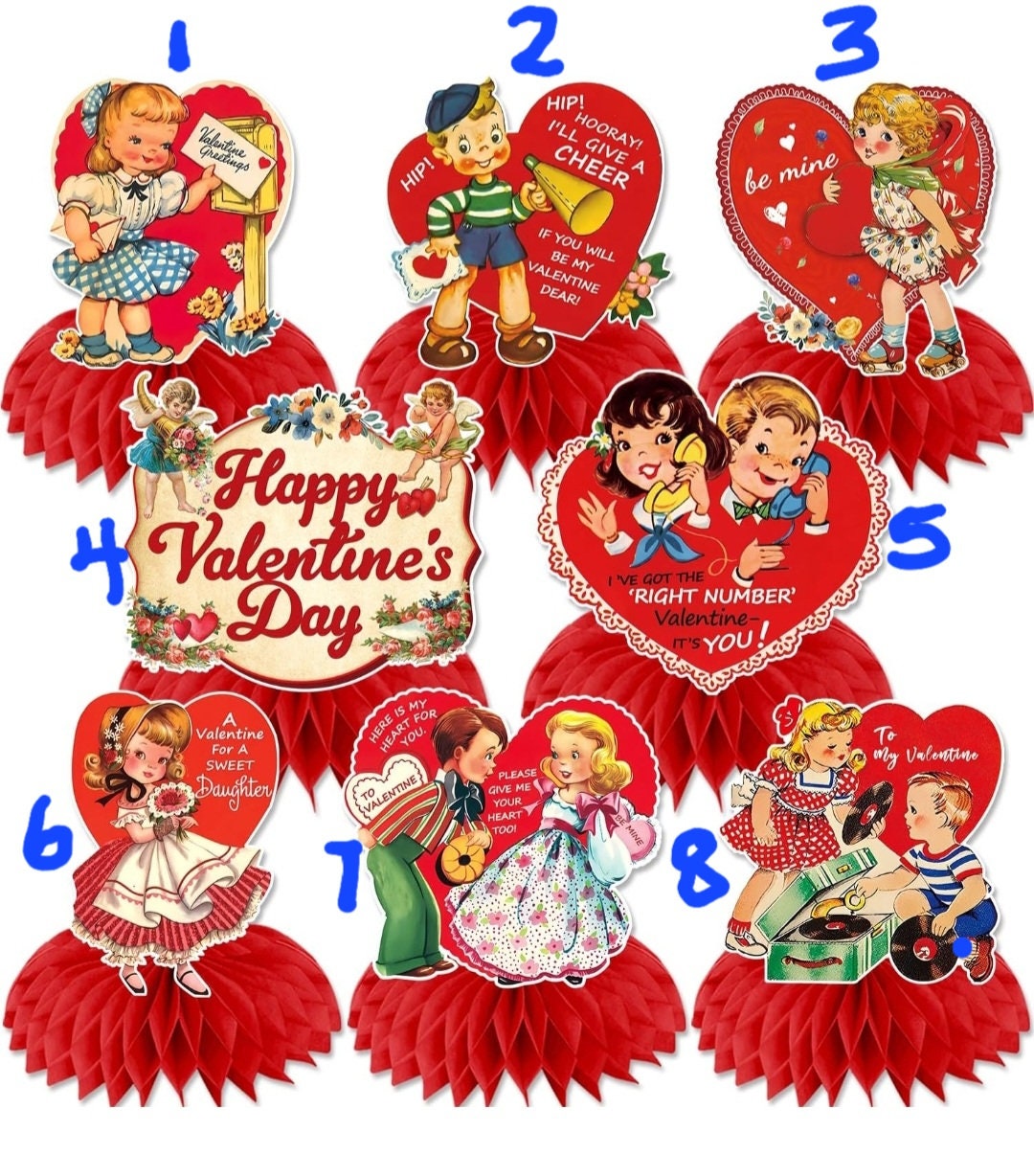 Vintage Valentine Decor, Valentines Day Decor, Valentines Decoration ...