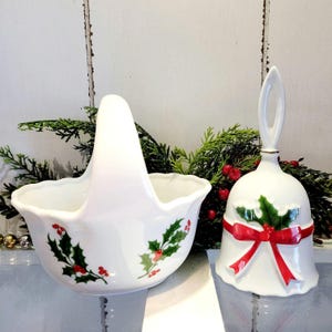 Vintage Christmas Decor, Christmas Basket, Christmas Decoration, Christmas Gift Set, Vintage Christmas, Gift, Retro Christmas, Napco, Lefton