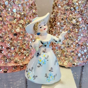 Rare Ucagco Figurine, Vintage Southern Belle, Vintage Decor, Vintage Angel, Gift, Napco, Lefton, Josef Original, Kitsch, Summer Decor, Relpo