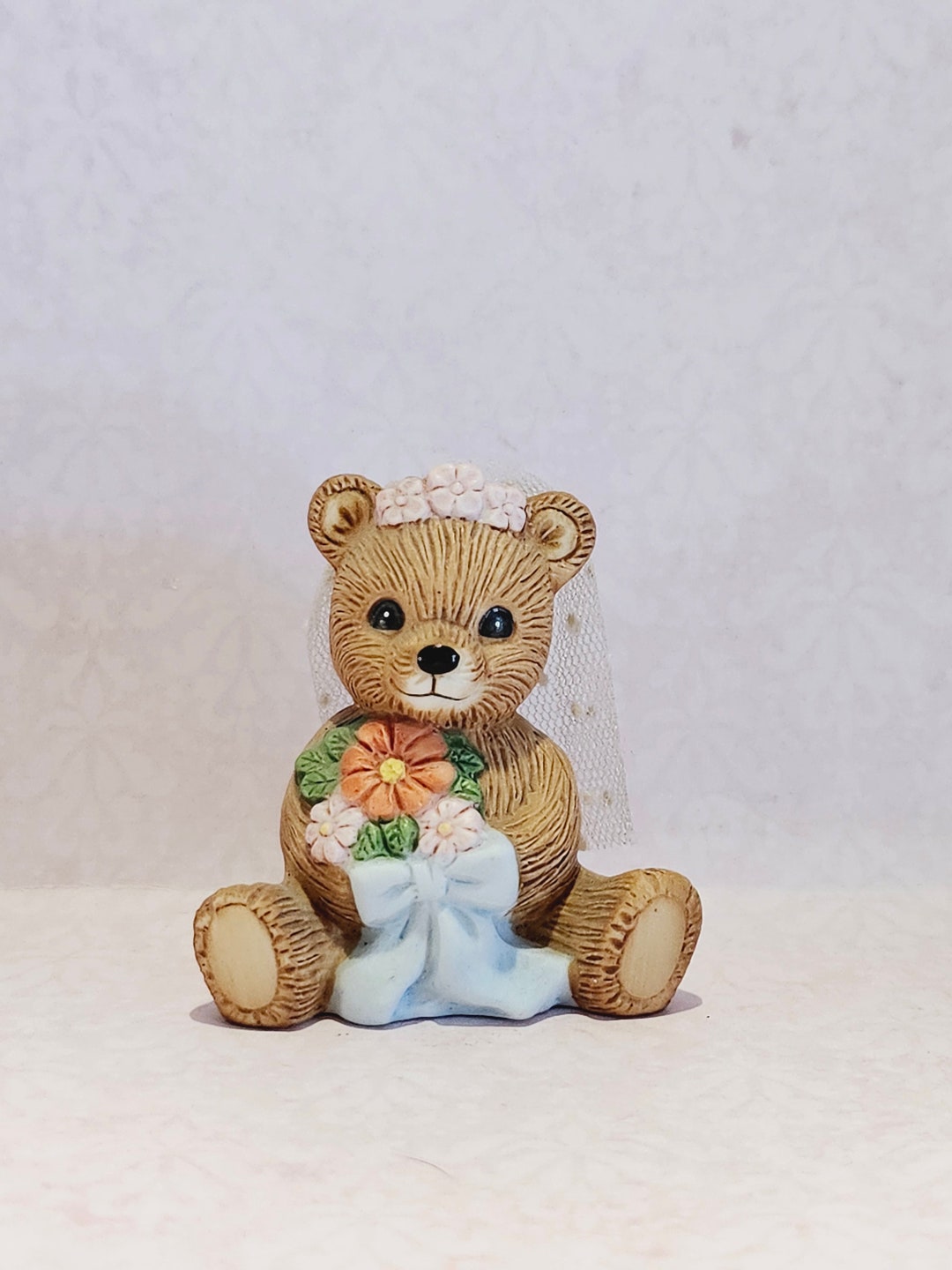 Homco Wedding Bear Homco Flower Girl Bear Vintage Bear Etsy