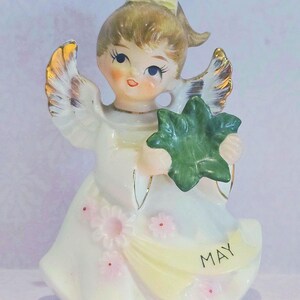 Lefton May Angel, Lefton Angel, May Birthday Angel, Birthday Angel, Vintage Angel, Napco Angel, Gift, Napco, Lefton, Birthday Gift, Relpo