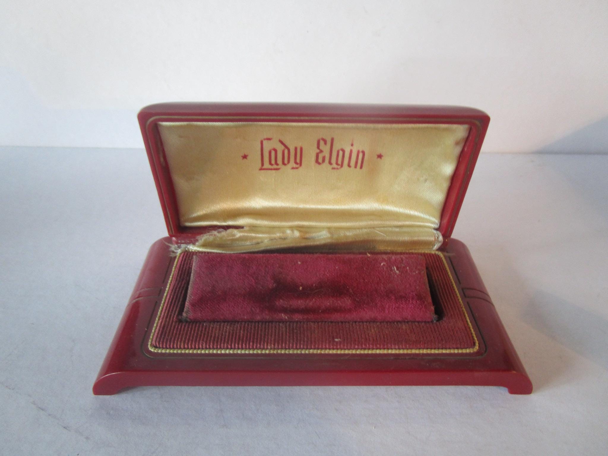 Vintage Elgin Watch Box Empty Box Only Great Shape Pocket watch boxes and mainsprings collection main image 2