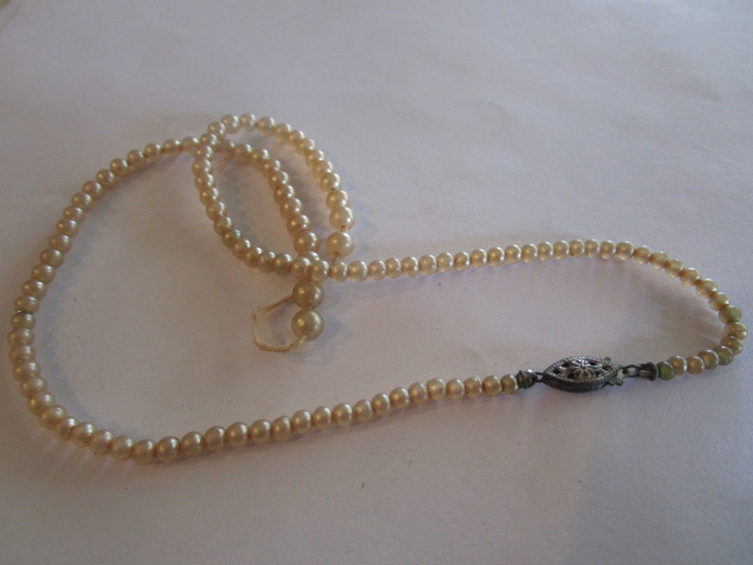 Antique Sterling Silver Necklace Clasp Etsy