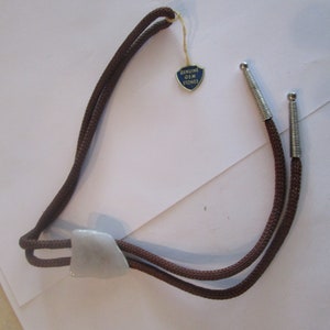Vintage Western Native Genuine Gemstone Bolo Tie