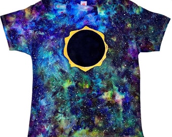 solar eclipse ice tie dyed shirt.