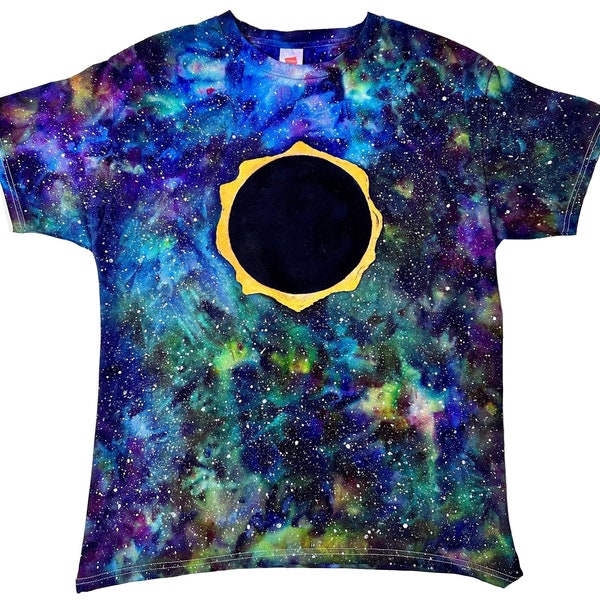 solar eclipse ice tie dyed shirt.
