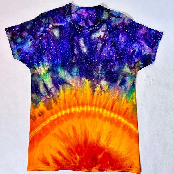 Sun and Galaxy icees tie dye shirt.